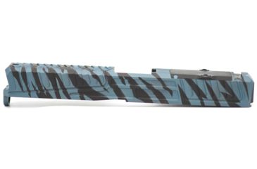 Image of Statement Defense Overbite - Glock 17, Gen 3, RMR, Blue / Black Tiger Stripe, Medium, OBT1317TG