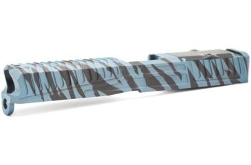 Image of Statement Defense Overbite - Glock 17, Gen 3, RMR, Blue / Black Tiger Stripe, Medium, OBT1317TG