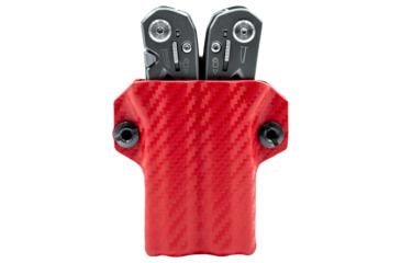 Image of StatGear Kydex Sheath for Gerber Suspension, Carbon Fiber Red, GSUSP-CF-RED