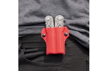Image of StatGear Kydex Sheath for Gerber Suspension, Carbon Fiber Red, GSUSP-CF-RED