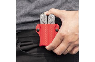Image of StatGear Kydex Sheath for Gerber Suspension, Carbon Fiber Red, GSUSP-CF-RED