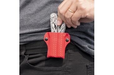 Image of StatGear Kydex Sheath for Gerber Suspension, Carbon Fiber Red, GSUSP-CF-RED