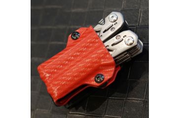 Image of StatGear Kydex Sheath for Gerber Suspension, Carbon Fiber Red, GSUSP-CF-RED