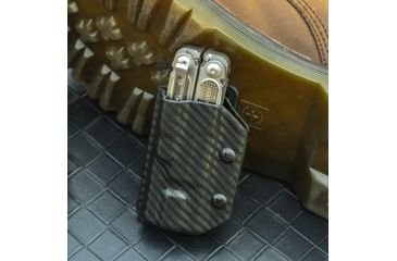 Image of StatGear Kydex Sheath for Leatherman Free P4, Carbon Fiber Black, LP4-CF-BLK