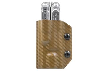 Image of StatGear Kydex Sheath for Leatherman Free P4, Carbon Fiber Brown, LP4-CF-BRN