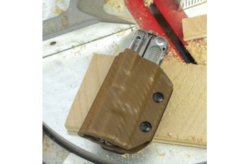 Image of StatGear Kydex Sheath for Leatherman Free P4, Carbon Fiber Brown, LP4-CF-BRN