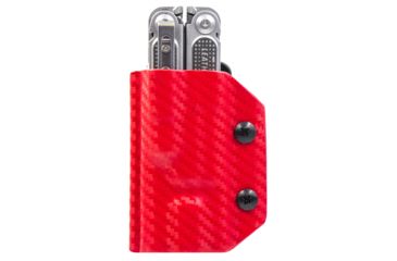 Image of StatGear Kydex Sheath for Leatherman Free P4, Carbon Fiber Red, LP4-CF-RED