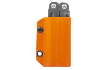 Image of StatGear Kydex Sheath for Leatherman Wingman &amp; Sidekick, Carbon Fiber Orange, LWING-CF-ORNG
