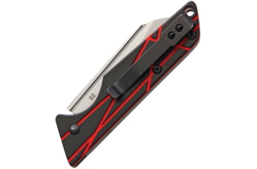 Image of StatGear Ledge Slip Joint Folding Knife, 3.63in Closed, 2.5in Stonewash D2 Tool Steel Blade, Black/Red G10 Handle, Pocket Clip, Slip Joint, LEDGE-RED