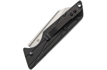 Image of StatGear Ledge Slip Joint Folding Knife, 3.63in Closed, 2.5in Stonewash D2 Tool Steel Sheepsfoot Blade, Black G10 Handle, Slip Joint, Pocket Clip, LEDGE-BLK