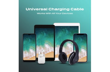 Image of Statik Statik 360 Universal Charge Cable w/ 3 Rotating Magnetic Connectors, 3ft/1M, Black, PUP-0132