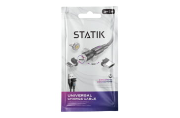 Image of Statik Statik 360 Universal Charge Cable w/ 3 Rotating Magnetic Connectors, 3ft/1M, Black, PUP-0132