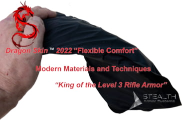 Image of Stealth Armor Systems Dragon Skin 2022 B4C Flex Plate, Black, Sm SAPI 8.75 x 11.75, DS22T1P-B4C-ICW3FP1