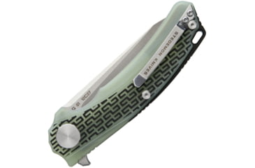 Image of Stedemon BG01 Linerlock Folding Knife, 4.5in Closed, 3.5in Satin 12C27 Sandvik SS Drop Point, Jade Textured G10 Handle, Pocket Clip, Jade, BG0103