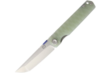 Image of Stedemon C03 SHY IV Linerlock Folding Knife, 5in Closed, 4in Satin 440C SS Tanto Blade, Jade Sculpted G10 Handle, Pocket Clip, Thumb Stud, ZKC C03D05