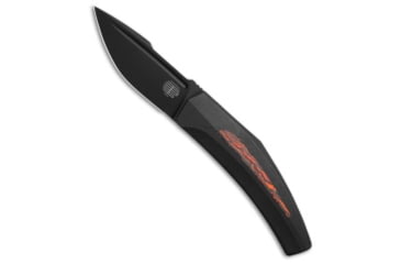 Image of Steel Addiction Knives Tashi Bharucha + Lee Williams Small Krypton Knife Black Ti/Lava Flow 3.1" PVD, Black/Red, Elmax, adult, BHQ-220008