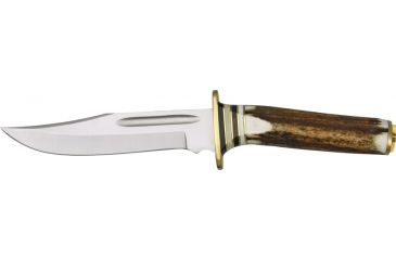 Image of Steel Stag El Dorado Skinner Fixed Knife, SS Blade, Genuine stag round design handle SS7001