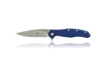 Image of Steel Will Intrigue Folding Knife, 3.27in, D2 Steel, FRN Handle, Blue Back Spacer, Satin Finish, Stainless Steel/Blue F45M-16