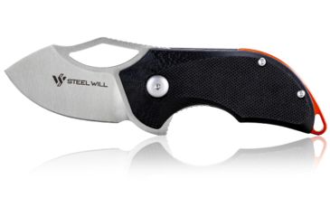Image of Steel Will Kobold Folding Knife, 1.75in, D2, Drop Point, Satin Blade, G10 Anodized Handle, Black, SWF66-16