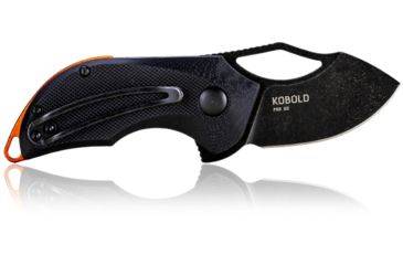 Image of Steel Will Kobold Folding Knife, 1.75in, D2, Drop Point, Stonewashed Black Blade, G10 Anodized Handle, Black, SWF66-04