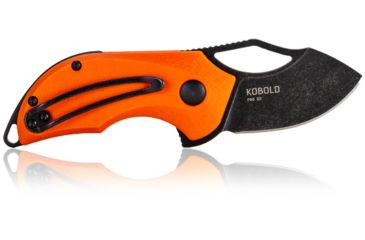 Image of Steel Will Kobold Folding Knife, 1.75in, D2, Drop Point, Stonewashed Black Blade, G10 Anodized Handle, Orange, SWF66-22