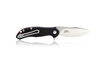 Image of Steel Will Lanner Folding Knife, 3.25in D2 Steel Blade, Stainless Steel Finish, Black Handle F35M-01