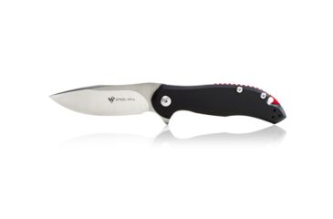 Image of Steel Will Lanner Folding Knife, 3.25in D2 Steel Blade, Stainless Steel Finish, Black Handle F35M-01