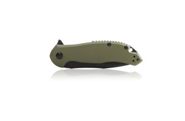 Image of Steel Will Lanner Folding Knife, 3.75in D2 Steel Blade, Black Coated, Green Handle F35-33