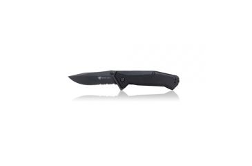 Image of Steel Will Onrush 632 Folding Knife, 3.62in, N690Co Steel, Serrated, G10, Black, 632S