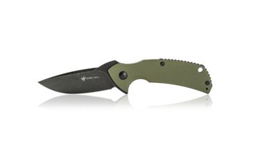 Image of Steel Will Plague Doctor Folding Knife, 3.4in, D2 Steel, G10 Handle, Black Stonewash Finish, Black/Green F16M-33