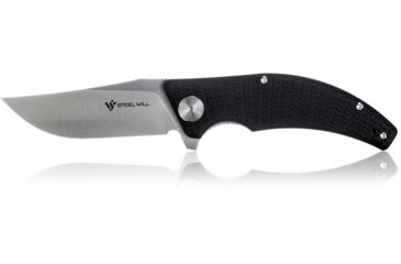 Image of Steel Will Sargas Folding Knife, 3.25in, D2, Clip Point, Satin Blade, G10 Anodized Handle, Black, SWF60-10