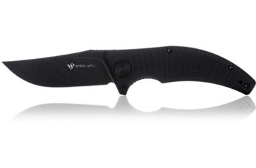 Image of Steel Will Sargas Folding Knife, 3.25in, D2, Clip Point, Stonewashed Black Blade, G10 Anodized Handle, Black, SWF60-08