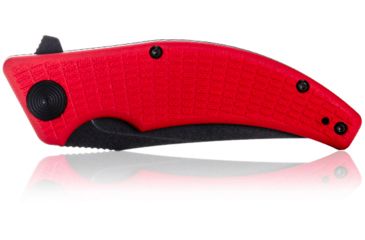 Image of Steel Will Sargas Folding Knife, 3.25in, D2, Clip Point, Stonewashed Black Blade, G10 Anodized Handle, Red, SWF60-13