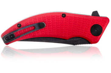 Image of Steel Will Sargas Folding Knife, 3.25in, D2, Clip Point, Stonewashed Black Blade, G10 Anodized Handle, Red, SWF60-13