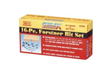 Image of Steelex 16 pc. Forstner Bit Set, 1/4in 2-1/8in D1030