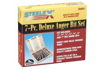 Image of Steelex 7 pc. 1/4in 1in Deluxe Auger Bit Set D2021