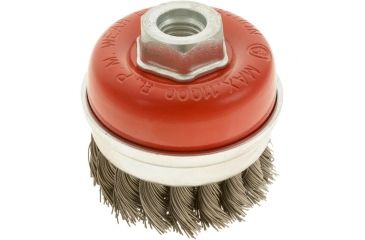 Image of Steelex Plus 3in Twist Knotted Steel Wire Cup Brush 5/8-11 Thread D2280