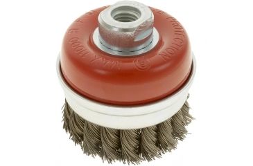 Image of Steelex Plus 3in Twist Knotted Steel Wire Cup Brush M14-2mm Thread D2297