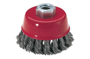 Image of Steelex Plus 5in Twist Knotted Steel Wire Cup Brush M14-2mm Thread D2299