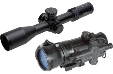 Image of Steiner M5Xi Military 3-15x50 mm Rifle Scope, 34 mm Tube, First Focal Plane, Black, Matte, Red MSR2 Reticle, Mil Rad Adjustment, w/ Armasight CO-MR Ghost MG Night Vision System, 5573-KIT1