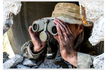 Image of Steiner 8x30mm M30r Military Porro Prism Binoculars with Mil Ranging Reticle, NBR Long Life Rubber Armoring, OD Green, 2640