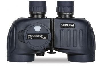 Image of Factory DEMO, Steiner Navigator Pro 7x50mm Porro Prism Binocular, w/Compass, NBR Long Life Rubber Armoring, Navy Blue, 7155-DEMO