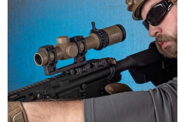 Image of Steiner OPMOD P4Xi 1-4x24mm Tactical Illuminated Rifle Scope, 30mm Tube, Second Focal Plane P3TR Reticle, FDE, 5203