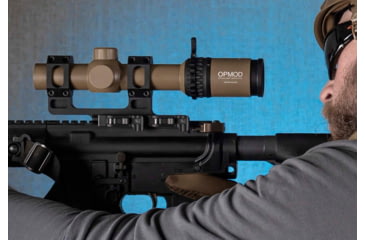 Image of Steiner OPMOD P4Xi 1-4x24mm Tactical Illuminated Rifle Scope, 30mm Tube, Second Focal Plane P3TR Reticle, FDE, 5203