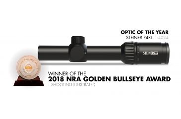 Image of Steiner P4Xi Rifle Scope, 1-4x24mm, 30mm Tube, Second Focal Plane, P3TR Reticle, Matte, Black, 5202