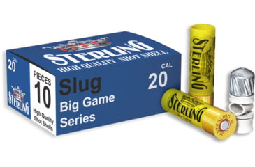 Image of Sterling 20 GA 7/8oz 2.75in Centerfire Shotgun Slug Ammunition, 10 Rounds, 201.20.TEK
