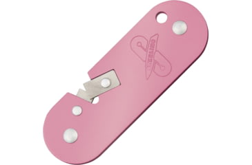 Image of Sterling Sharpeners Compact Knife Sharpener, 3in Overall, Lightweight Pink Finish Aluminum Body, Features 20 Edge Tungsten Carbide V Sharpening Insert, Easy To Use, SS-PINK