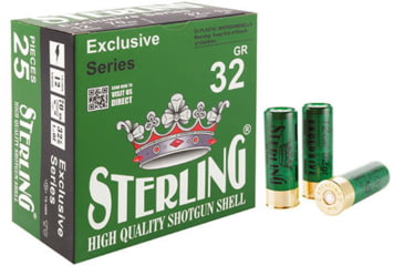 Image of Sterling Exclusive Series 12 Gauge 1/18oz 2 3/4 in Number 4 Shotgun Ammo, 25 Rounds, 8698779950804