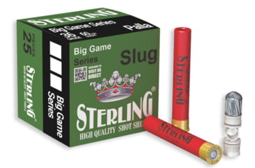 Image of Sterling Exclusive Series 410 3/8 oz 10 Grain Slug Plastic Cased Shotgun Slugs, 25 Rounds, 8698779961572