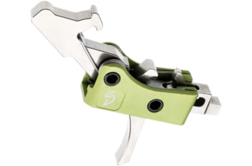 Image of Stern Defense HS2 Hybrid 2 Stage NiB Drop In Trigger, Green / Silver, 009-H2S-NIB-D1-M